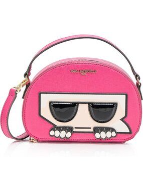 Chic Fuchsia Dome Satchel Crossbody Bag for Women - Stylish Medium Handbag